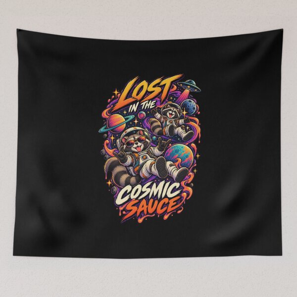 Item preview, Lost in the Cosmic Sauce – Space Cat designed and sold by Pandaburba.