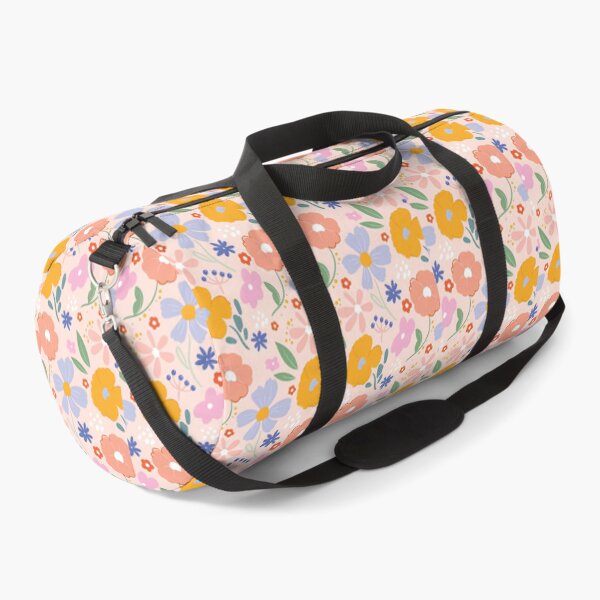 Item preview, Vibrant Pastel Flower Meadow Pink Background Seamless Pattern designed and sold by LuxocaDesigns24.