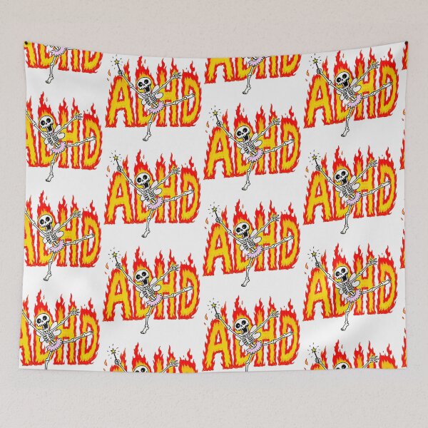 Item preview, ADHD Skeleton Fairy Dancing in Flames designed and sold by MonkiFlipp.