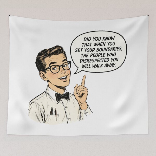 Item preview, Set Your Boundaries – Vintage 1950s Life Advice designed and sold by TOMSZE.