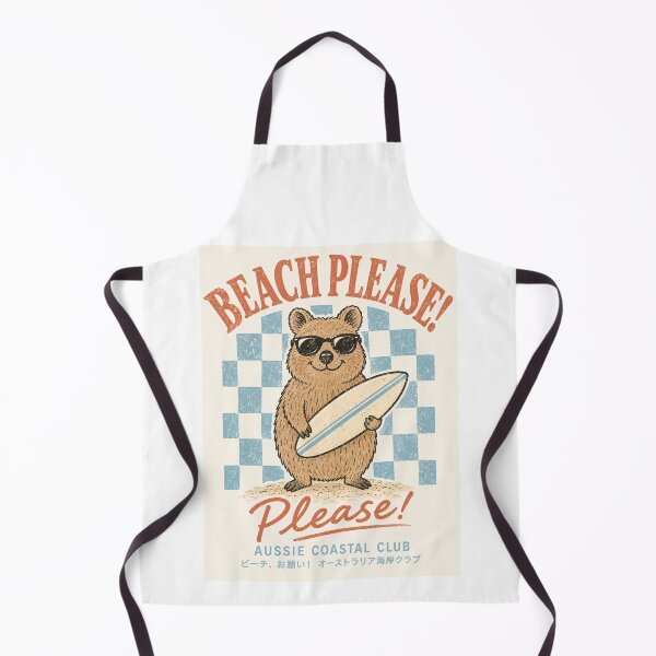 Item preview, Beach Please! Aussie Coastal Club Quokka Surfboard Checkerboard Retro designed and sold by Yellowriversss.