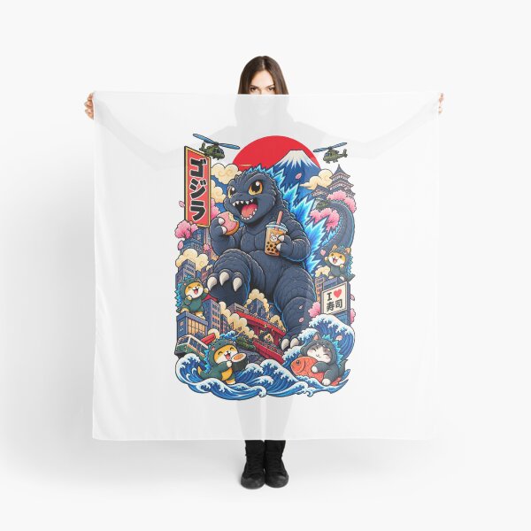 Item preview, Catzilla – Kawaii Japanese Kaiju Cat designed and sold by Pandaburba.
