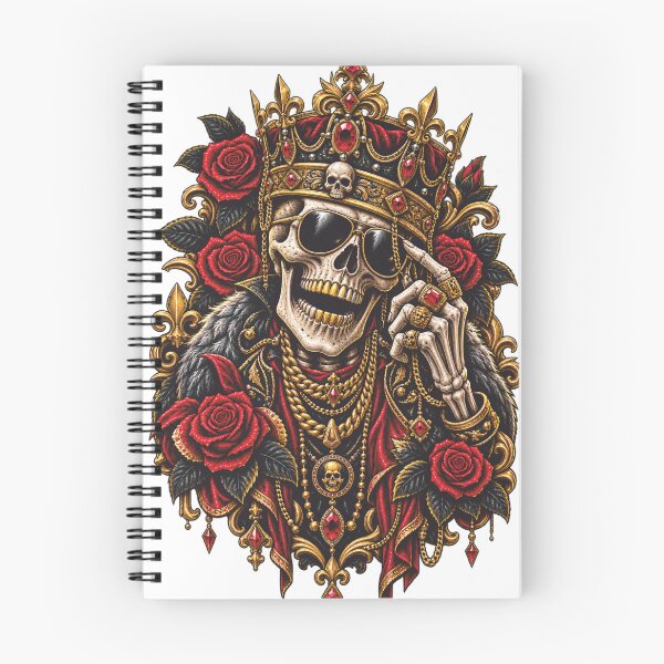 Item preview, Ornate Skull Gold Crown Roses Royal Gothic Art designed and sold by Ghost Of Chill.