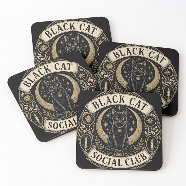 Item preview, Black Cat Social Club Est 1692 Occult Halloween designed and sold by OliviaHayesArt.