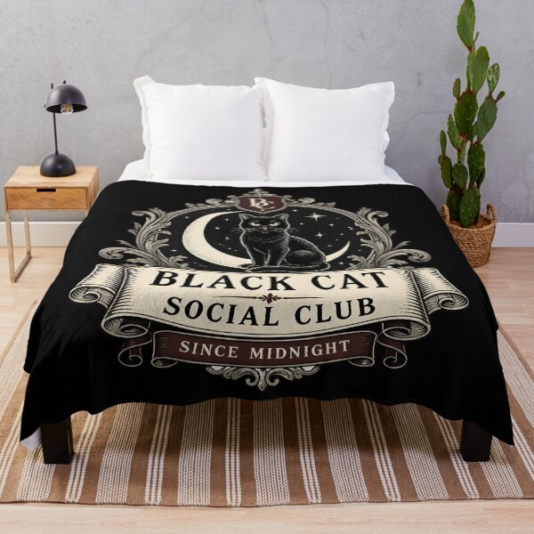 Artikelvorschau, Black Cat Social Club Since Midnight Vintage entworfen und verkauft von OliviaHayesArt.