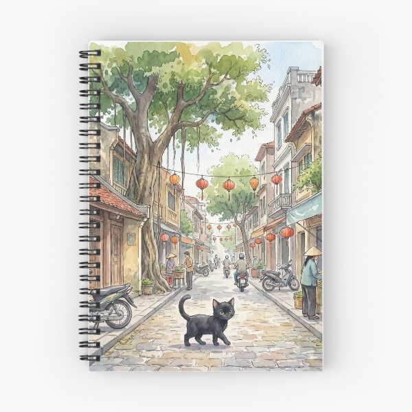 Item preview, Cute Little Black Cat in Hanoi, Vietnam (S) designed and sold by CLBC.STORE.