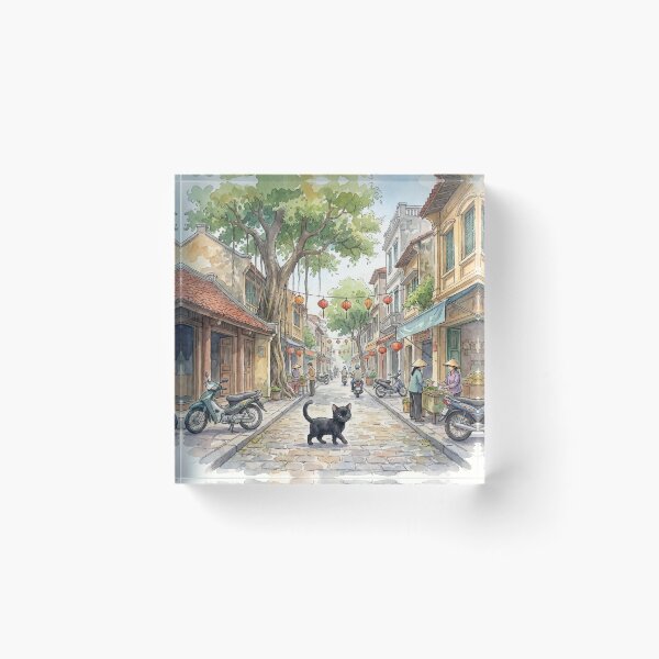 Item preview, Cute Little Black Cat in Hanoi, Vietnam (S) designed and sold by CLBC.STORE.