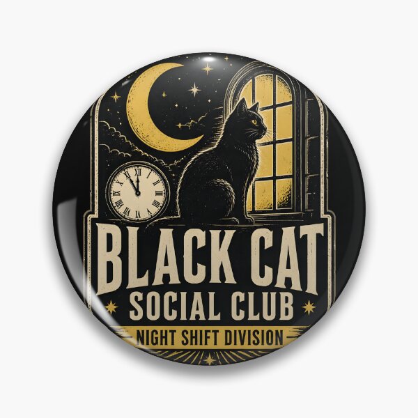 Item preview, Black Cat Social Club Night Shift Division designed and sold by OliviaHayesArt.