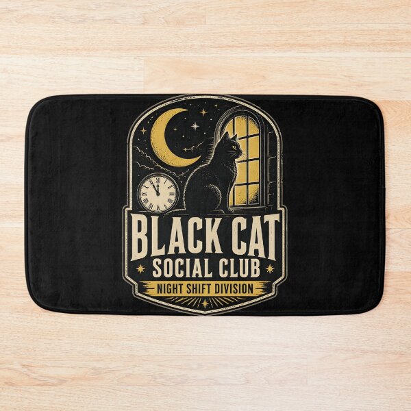 Item preview, Black Cat Social Club Night Shift Division designed and sold by OliviaHayesArt.