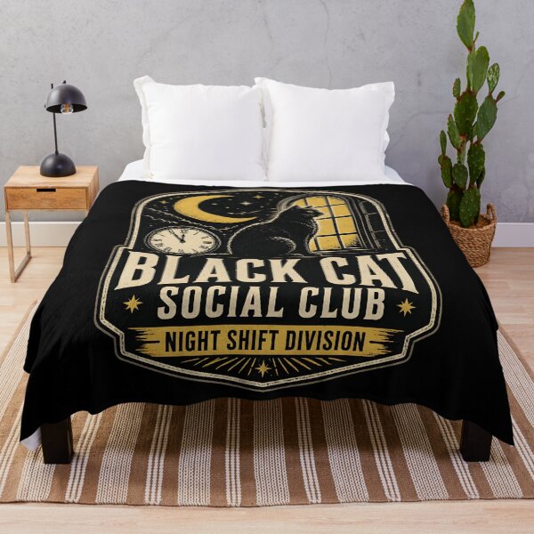 Item preview, Black Cat Social Club Night Shift Division designed and sold by OliviaHayesArt.