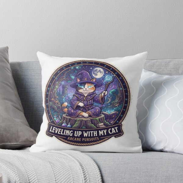 Item preview, Magical Cat Wizard RPG Fantasy Cute Gamer T-Shirt Sticker Design designed and sold by happyshirt27.