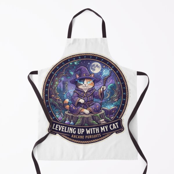 Item preview, Magical Cat Wizard RPG Fantasy Cute Gamer T-Shirt Sticker Design designed and sold by happyshirt27.