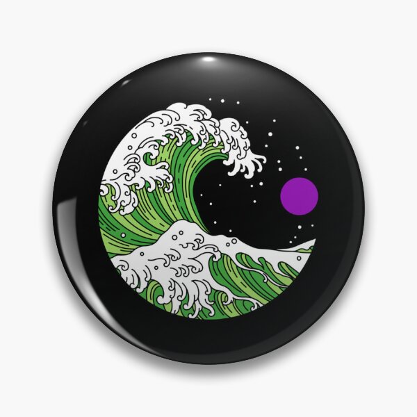 Item preview, Circular Japanese Aro Ace Wave. Aroace Pride   designed and sold by MICHELL-LOVEB.