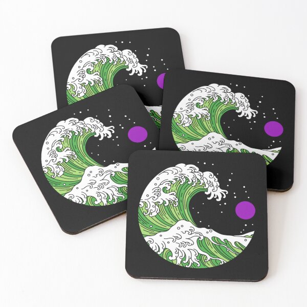 Item preview, Circular Japanese Aro Ace Wave. Aroace Pride   designed and sold by MICHELL-LOVEB.