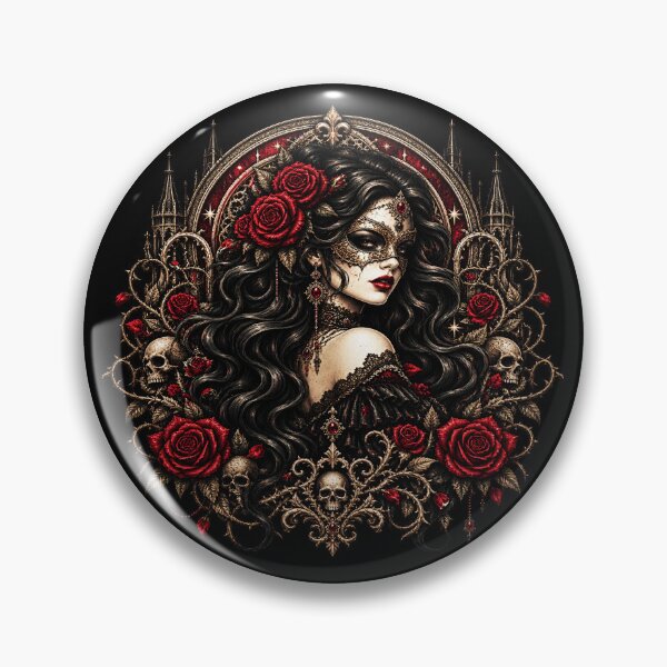 Item preview, Gothic Dark Romance Victorian Masquerade Woman designed and sold by TheInkRaven.