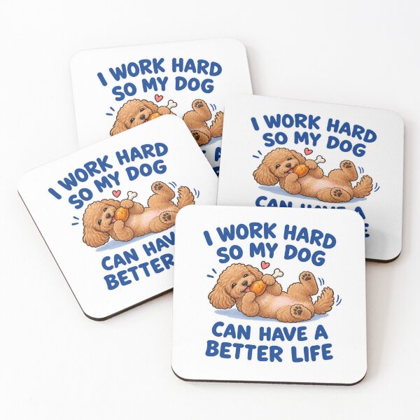 Item preview, I work hard for my dog (poodle version)  designed and sold by Kar114.