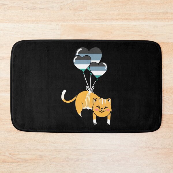 Item preview, Cat Heart Balloon Oriented Aroace Pride     designed and sold by MICHELL-LOVEB.