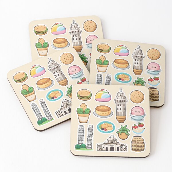 Item preview, Italian Culture Icons – Cute Food & Landmarks Stickers designed and sold by Yasmine Mohammed.