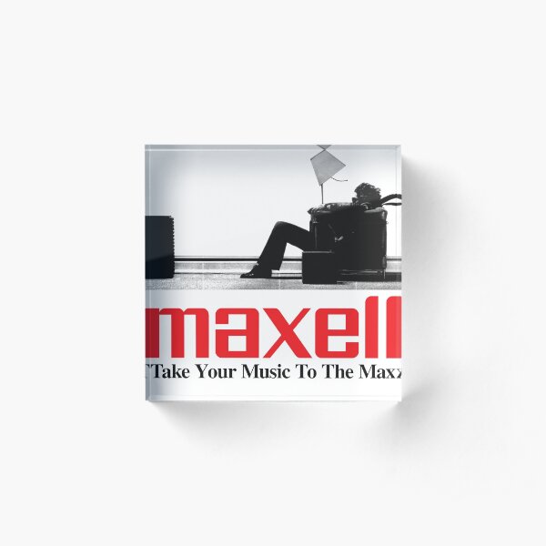 MAXELL THE TAPE THAT DELIVERS VINTAGE SHIRT Acrylic Block