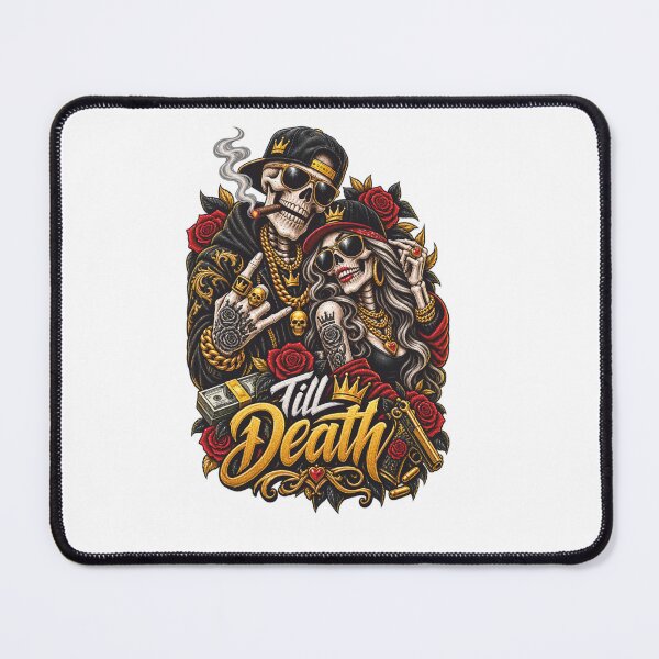 Item preview, Skull Couple Till Death Gold Chains Love Streetwear designed and sold by Ghost Of Chill.