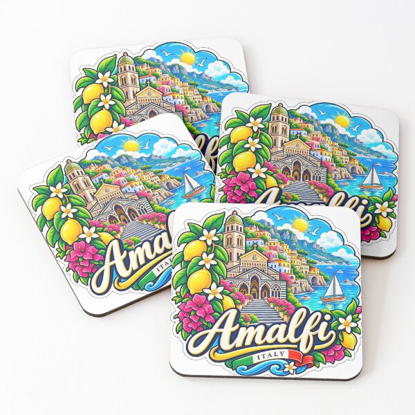 Item preview, Amalfi Italy Colorful Mediterranean Coast Travel Sticker designed and sold by ChicClicker.