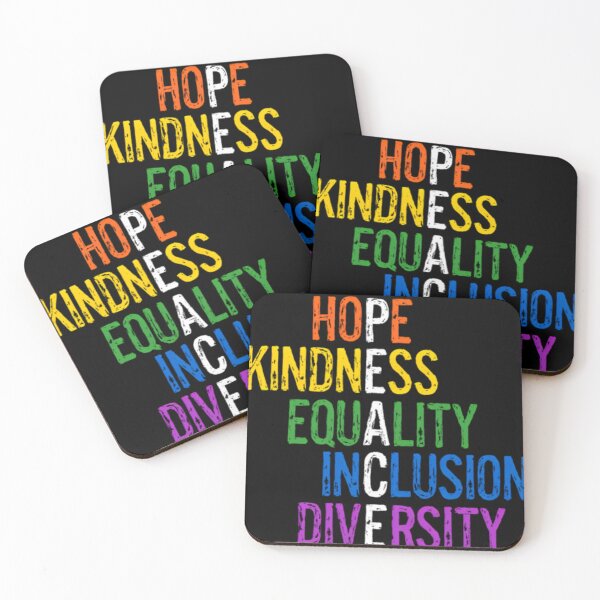 Item preview, Love Hope Kindness Equality Inclusion Diversity Peace LGBTQ Gay Pride - Gay Pride designed and sold by HueStudioCo.