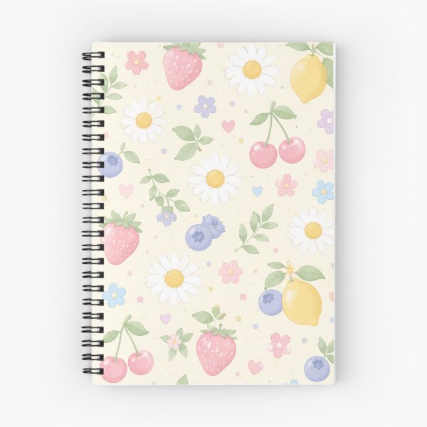 Item preview, Soft Pastel Daisy & Sweet Summer Fruit Pattern designed and sold by Skyrocketz.