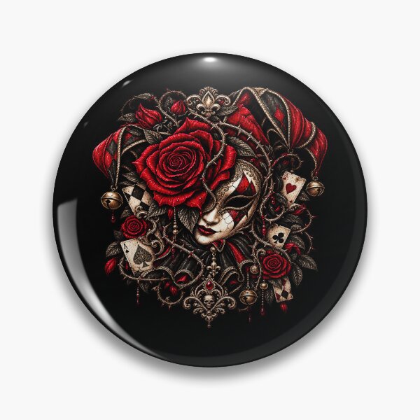 Item preview, Gothic Jester Masquerade Rose designed and sold by TheInkRaven.
