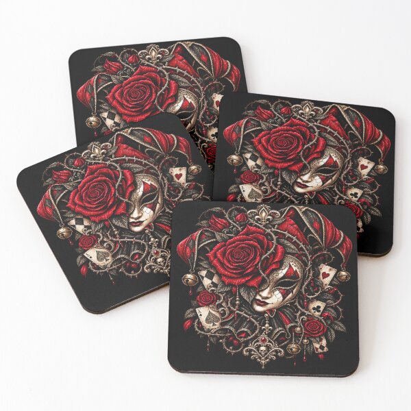 Item preview, Gothic Jester Masquerade Rose designed and sold by TheInkRaven.