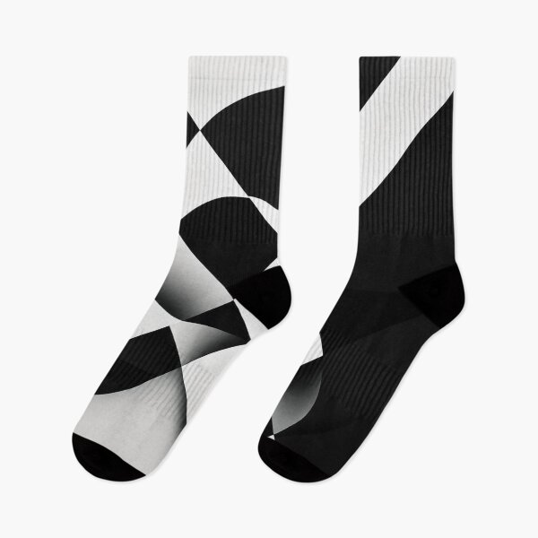 Item preview, Black and white abstract geometric illusion designed and sold by Habatour Creations Exclusive Digital Art Products.