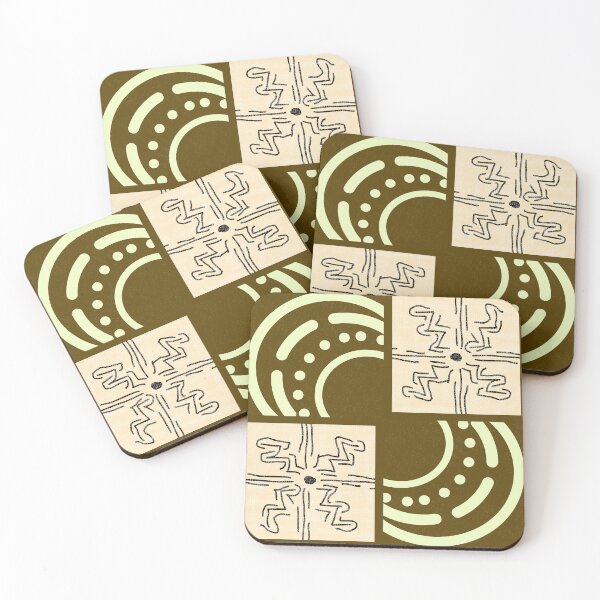 Item preview, African Sun | Boho Pattern Art | Olive Green Tribal Geometric Design | Modern Abstract Home Decor designed and sold by MoonHoneybyImani.