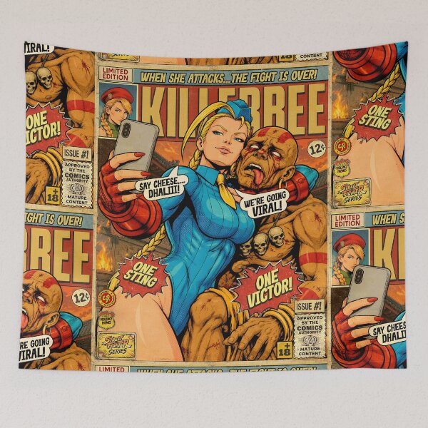 Item preview, Street Fighter Cammy Vintage Retro Comic Cover Art designed and sold by Back2Collage.