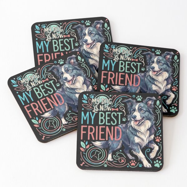Item preview, Border Collie My Dog Is Now My Best Friend Cute Puppy T-Shirt Design designed and sold by happyshirt27.