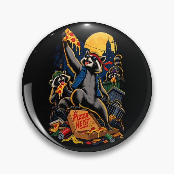 Item preview, The Pizza Heist – Raccoon Pizza Thieves designed and sold by Pandaburba.