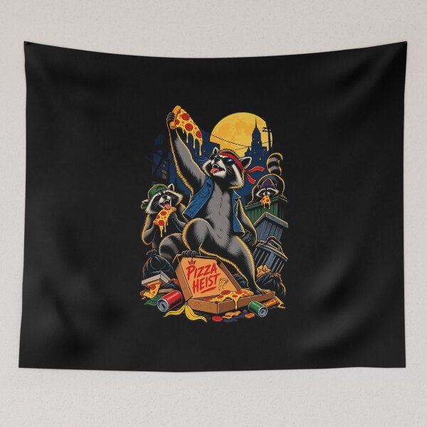 Item preview, The Pizza Heist – Raccoon Pizza Thieves designed and sold by Pandaburba.