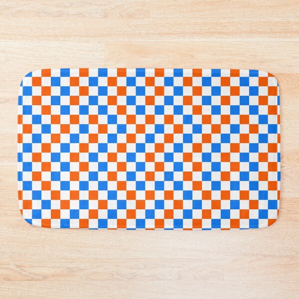 Item preview, Blue And Orange Checkered Design White  designed and sold by PatternTitan.