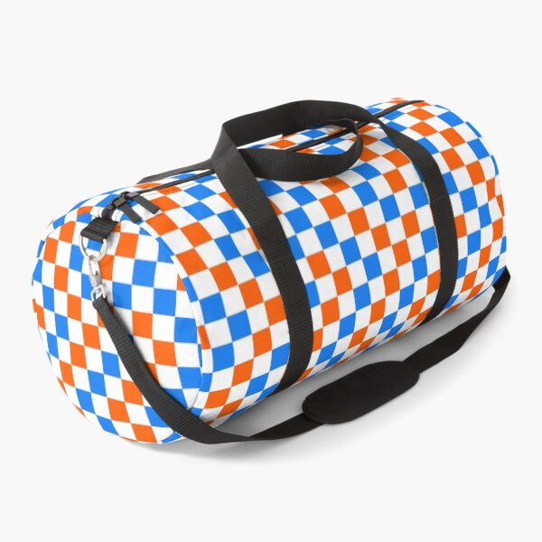 Item preview, Blue And Orange Checkered Design White  designed and sold by PatternTitan.