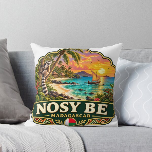 Item preview, Nosy Be Madagascar Tropical Island Vintage Travel Badge designed and sold by ChicClicker.