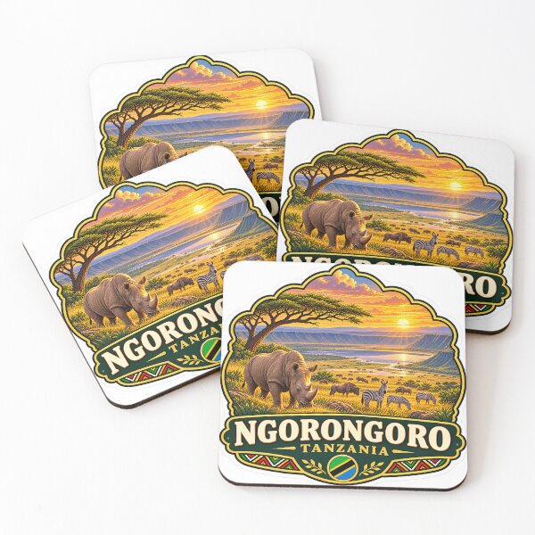 Item preview, Ngorongoro Tanzania Crater Safari Vintage Travel Badge designed and sold by ChicClicker.