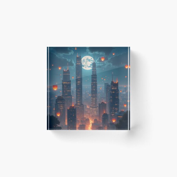 Item preview, Lanterns Over the City Moon designed and sold by nhk999.