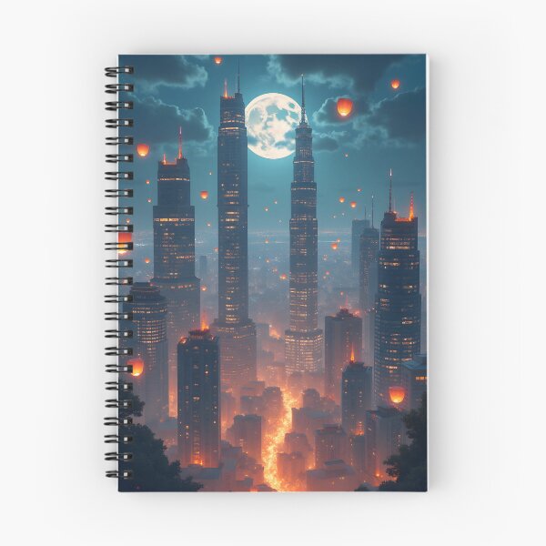 Item preview, Lanterns Over the City Moon designed and sold by nhk999.