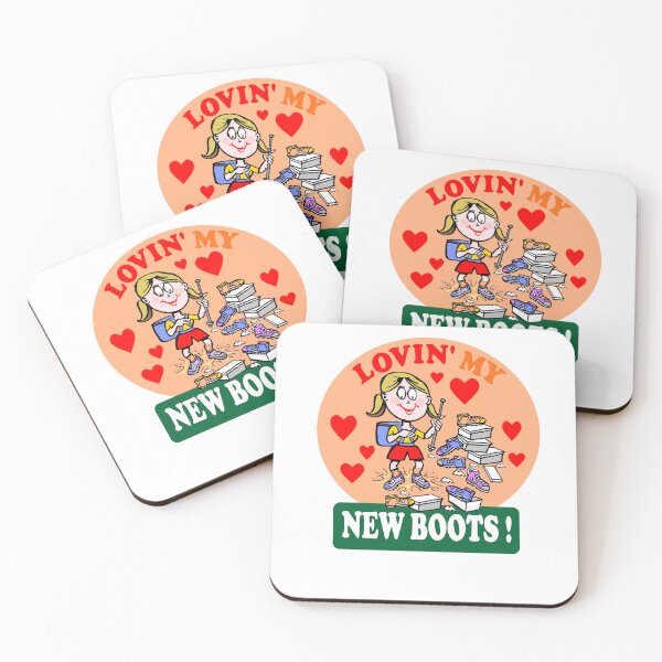 Item preview, Lovin' my new boots hiking cartoon designed and sold by Al Benge - NZ & Australian Art.