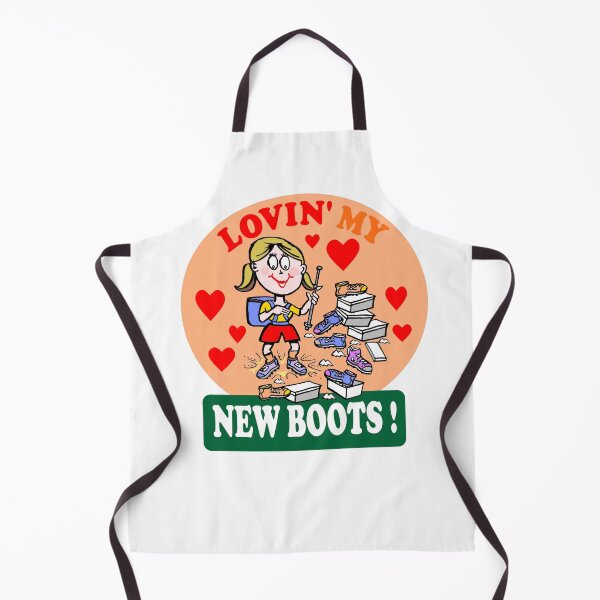 Item preview, Lovin' my new boots hiking cartoon designed and sold by Al Benge - NZ & Australian Art.