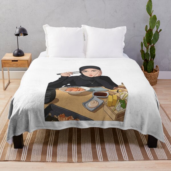 Item preview, Japanese Food & Sushi Feast Chic Hijab Girl hand draw Illustration designed and sold by sabartgunpla.
