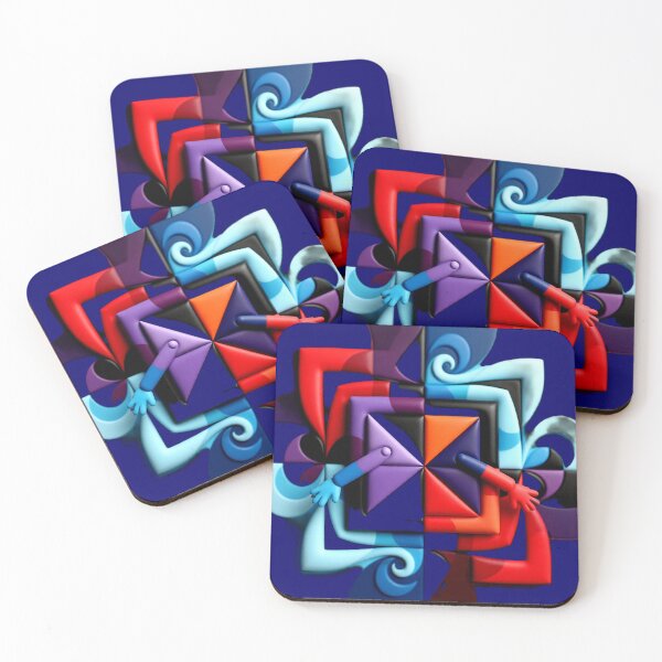 Item preview, ocean fire geometry C br colorful geometric surreal abstract design designed and sold by SmashingDeals.