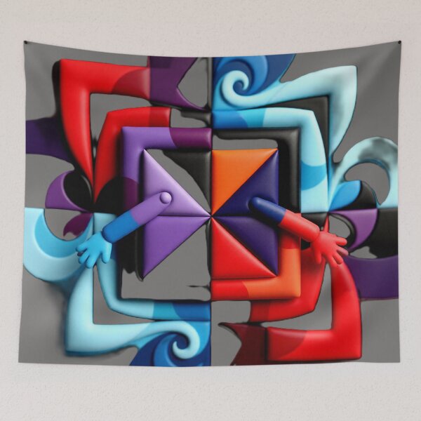 Item preview, ocean fire geometry C br colorful geometric surreal abstract design designed and sold by SmashingDeals.