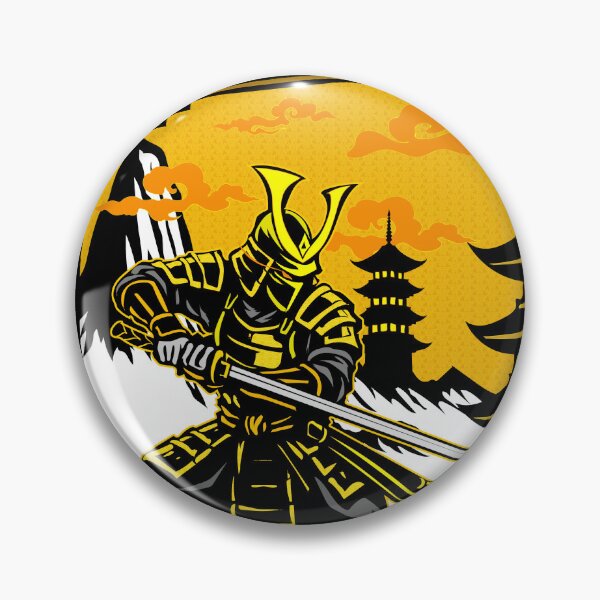 Item preview, Golden Samurai Warrior Temple Silhouette designed and sold by Baihuart.