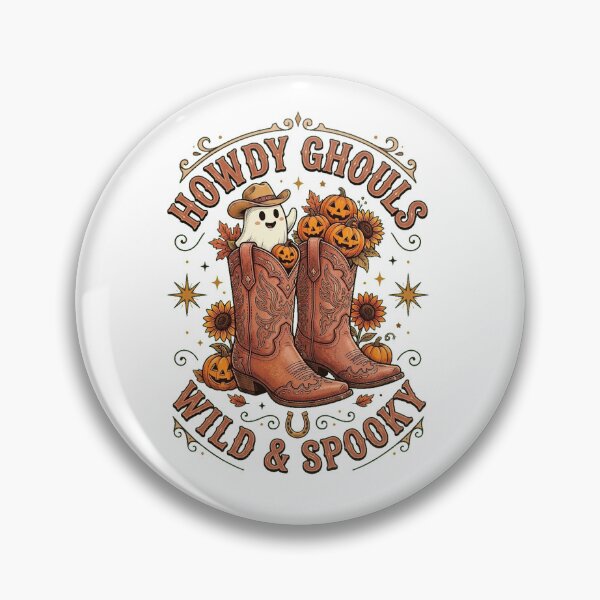 Item preview, Howdy Ghouls Wild and Spooky Western Cowgirl Boots designed and sold by HappyCuteCat.