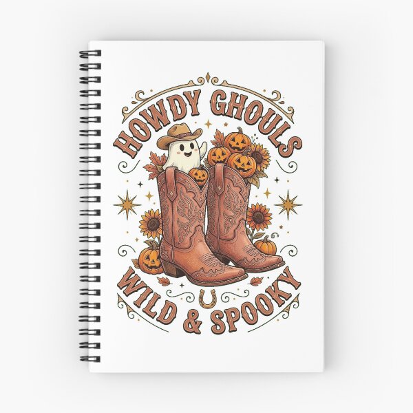 Item preview, Howdy Ghouls Wild and Spooky Western Cowgirl Boots designed and sold by HappyCuteCat.