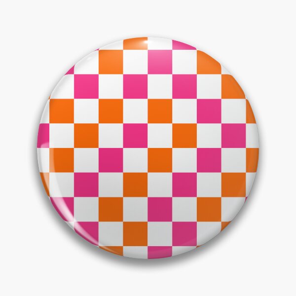 Item preview, Pink And Orange Checkered Design White  designed and sold by PatternTitan.